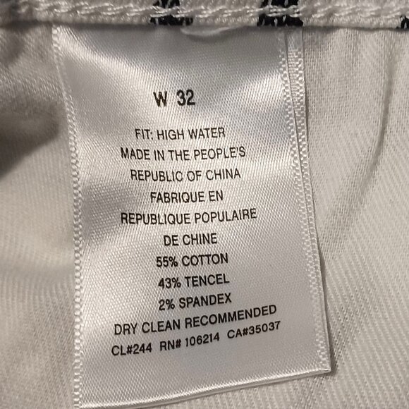 Joe's High Water Ankle Jeans Womens 32 White/Black Abstract Print Denim Pants - Picture 8 of 10